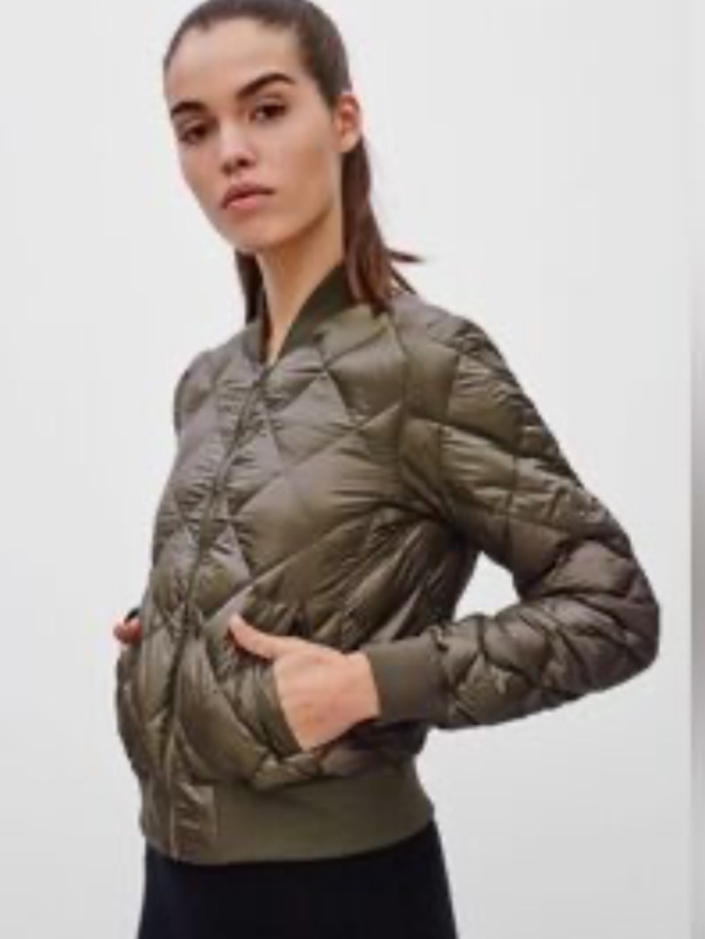 NWOT TNA  Puffer Olive Green Jacket Size XXS